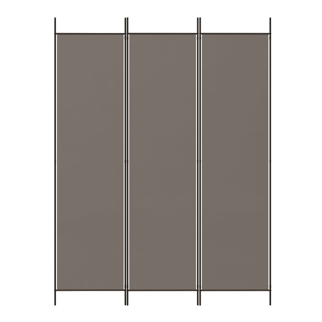 3-Panel Room Divider Anthracite 150x200 cm Fabric