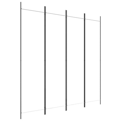 4-Panel Room Divider White 78.7"x78.7" Fabric