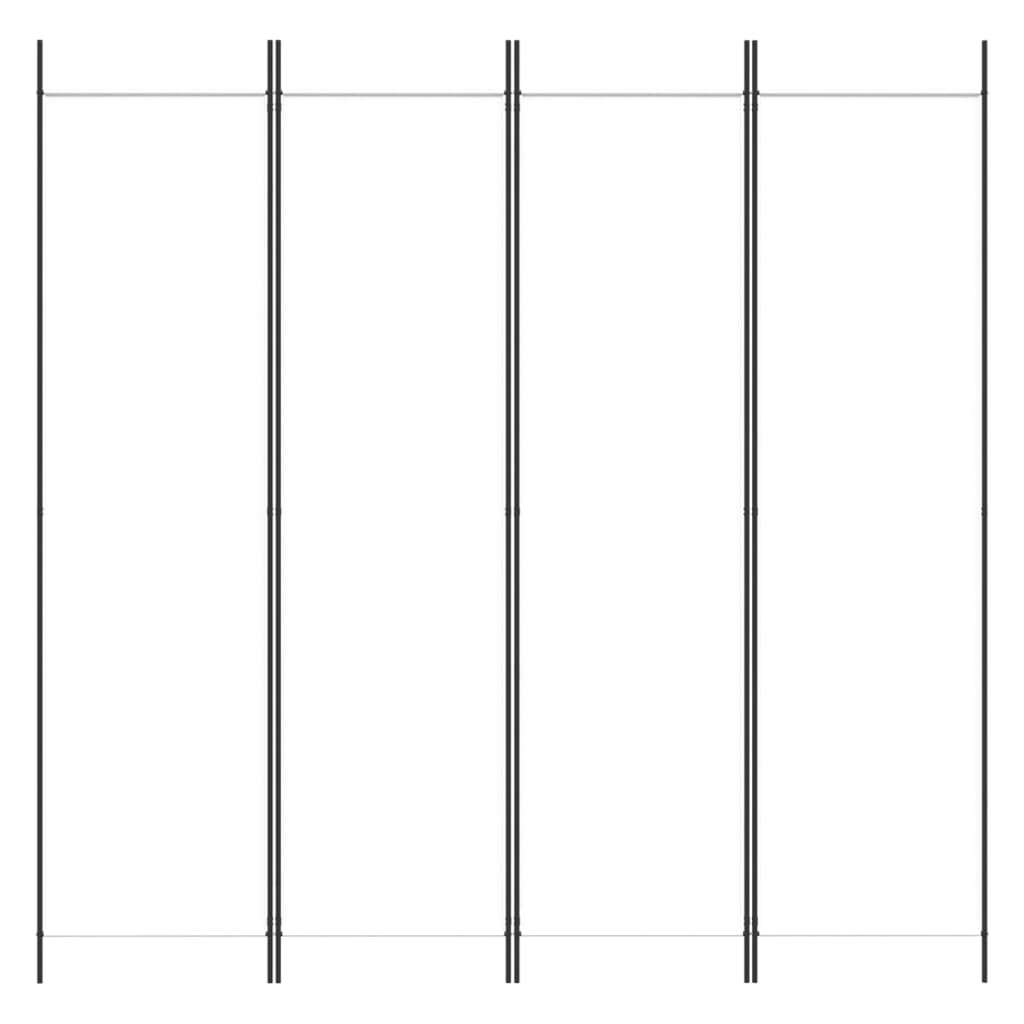 4-Panel Room Divider White 78.7"x78.7" Fabric