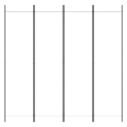 4-Panel Room Divider White 78.7"x78.7" Fabric