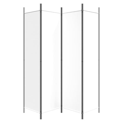 4-Panel Room Divider White 78.7"x78.7" Fabric