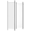 4-Panel Room Divider White 200x200 cm Fabric