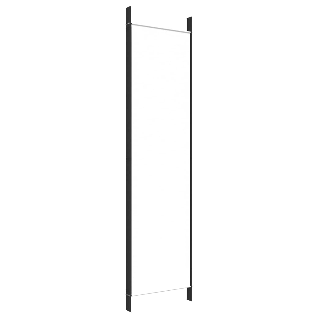 4-Panel Room Divider White 78.7"x78.7" Fabric