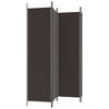 4-Panel Room Divider Brown 200x200 cm Fabric