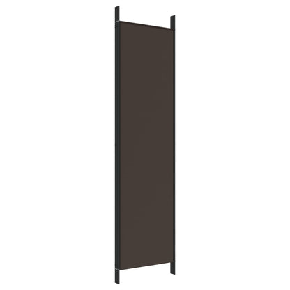 4-Panel Room Divider Brown 200x200 cm Fabric