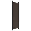 4-Panel Room Divider Brown 200x200 cm Fabric