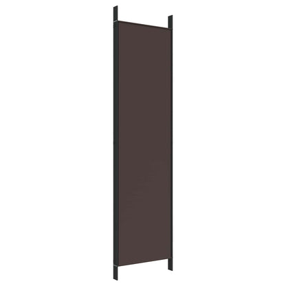 4-Panel Room Divider Brown 200x200 cm Fabric