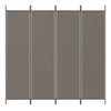 4-Panel Room Divider Anthracite 200x200 cm Fabric