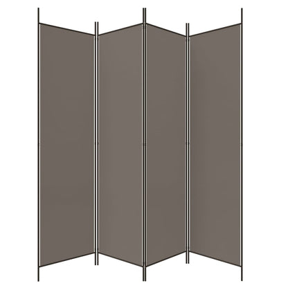 4-Panel Room Divider Anthracite 200x200 cm Fabric