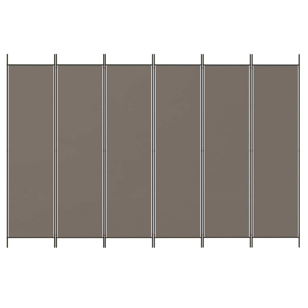 6-Panel Room Divider Anthracite 300x200 cm Fabric