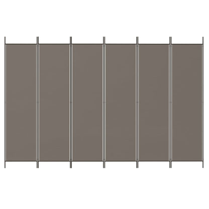 6-Panel Room Divider Anthracite 300x200 cm Fabric