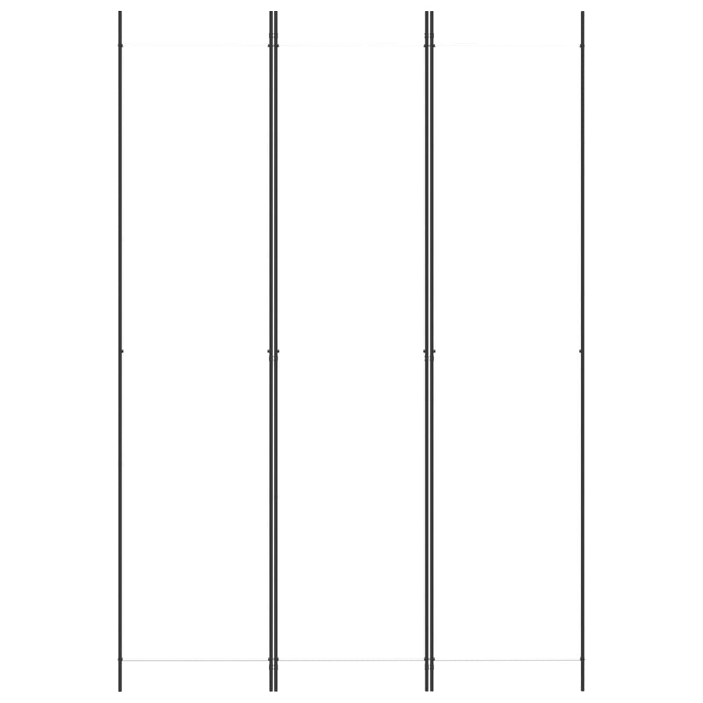 3-Panel Room Divider White 59.1"x86.6" Fabric