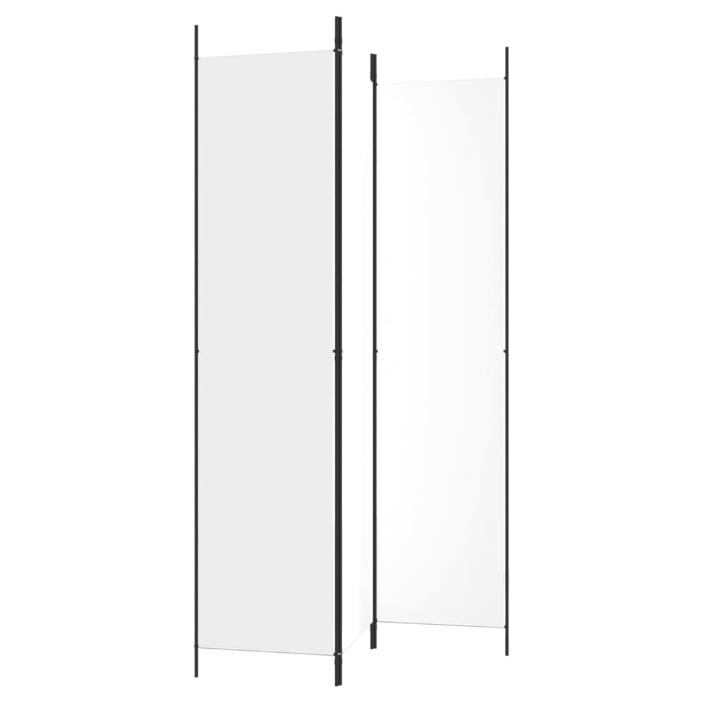 3-Panel Room Divider White 59.1"x86.6" Fabric