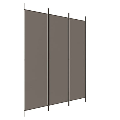 3-Panel Room Divider Anthracite 150x220 cm Fabric