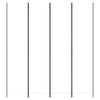 4-Panel Room Divider White 200x220 cm Fabric