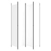 4-Panel Room Divider White 200x220 cm Fabric