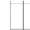 4-Panel Room Divider White 200x220 cm Fabric