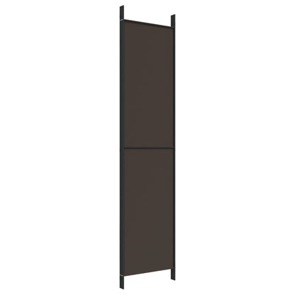 4-Panel Room Divider Brown 200x220 cm Fabric