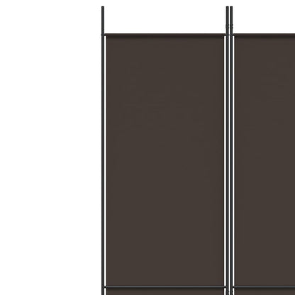 4-Panel Room Divider Brown 200x220 cm Fabric