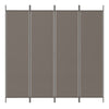 4-Panel Room Divider Anthracite 200x220 cm Fabric