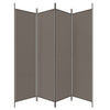 4-Panel Room Divider Anthracite 200x220 cm Fabric