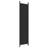 4-Panel Room Divider Black 200x220 cm Fabric
