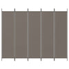 5-Panel Room Divider Anthracite 250x220 cm Fabric