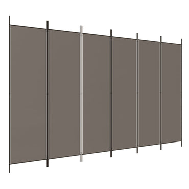 6-Panel Room Divider Anthracite 300x220 cm Fabric