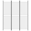 3-Panel Room Divider White 150x180 cm Fabric