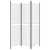 3-Panel Room Divider White 150x180 cm Fabric