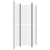 3-Panel Room Divider White 150x180 cm Fabric