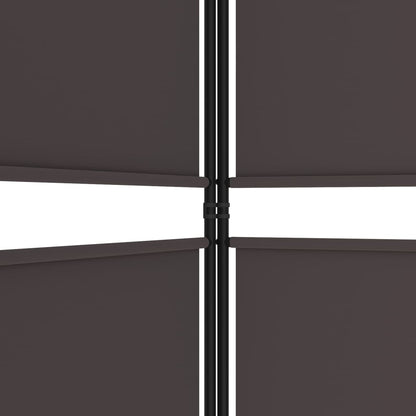 5-Panel Room Divider Brown 250x180 cm Fabric