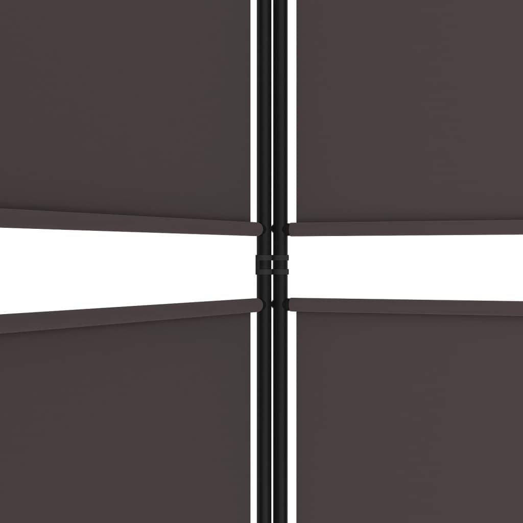 6-Panel Room Divider Brown 300x180 cm Fabric