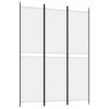 3-Panel Room Divider White 150x200 cm Fabric