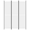 3-Panel Room Divider White 150x200 cm Fabric