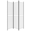 3-Panel Room Divider White 150x200 cm Fabric