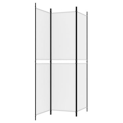 3-Panel Room Divider White 150x200 cm Fabric