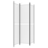 3-Panel Room Divider White 150x200 cm Fabric