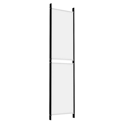 4-Panel Room Divider White 200x200 cm Fabric