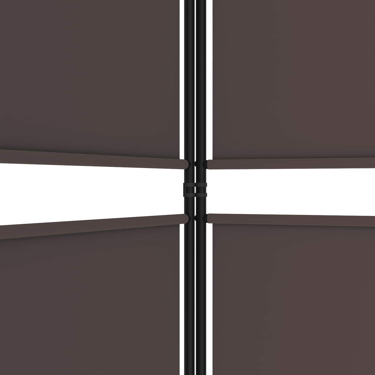 4-Panel Room Divider Brown 200x200 cm Fabric