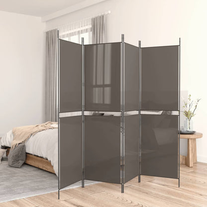 5-Panel Room Divider Anthracite 250x200 cm Fabric