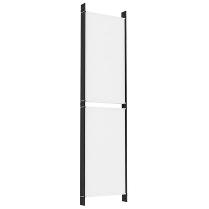 6-Panel Room Divider White 300x200 cm Fabric