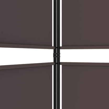 6-Panel Room Divider Brown 300x200 cm Fabric