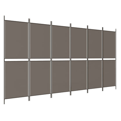 6-Panel Room Divider Anthracite 300x200 cm Fabric