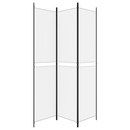 3-Panel Room Divider White 150x220 cm Fabric