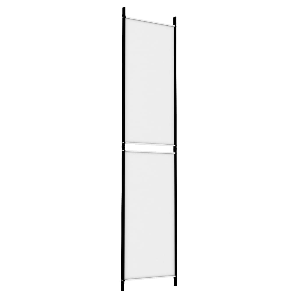 3-Panel Room Divider White 150x220 cm Fabric