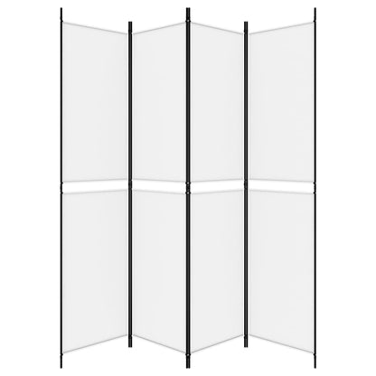 4-Panel Room Divider White 78.7"x86.6" Fabric