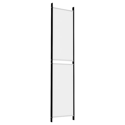 4-Panel Room Divider White 78.7"x86.6" Fabric