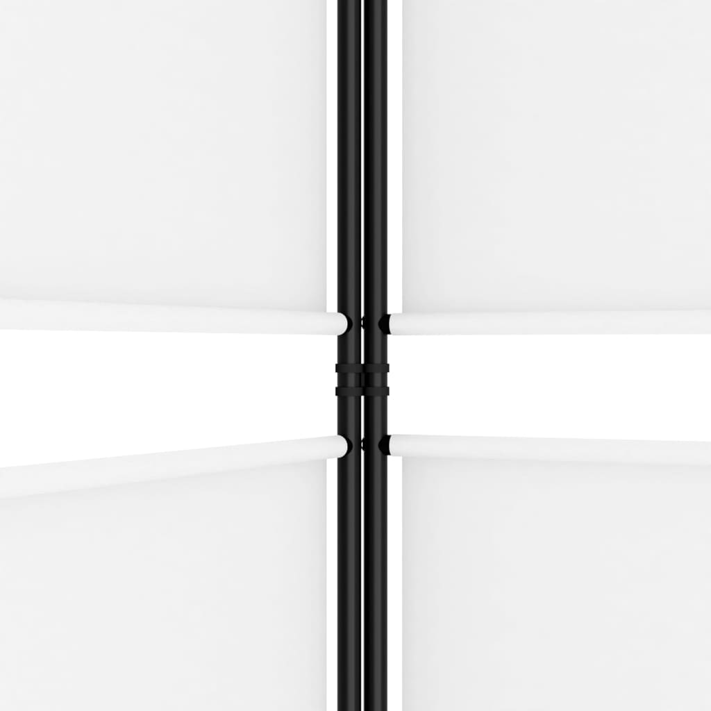 4-Panel Room Divider White 78.7"x86.6" Fabric