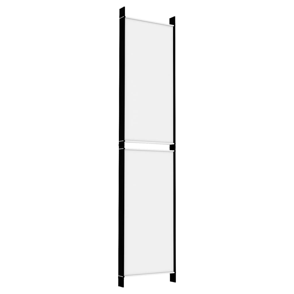 6-Panel Room Divider White 118.1"x86.6" Fabric